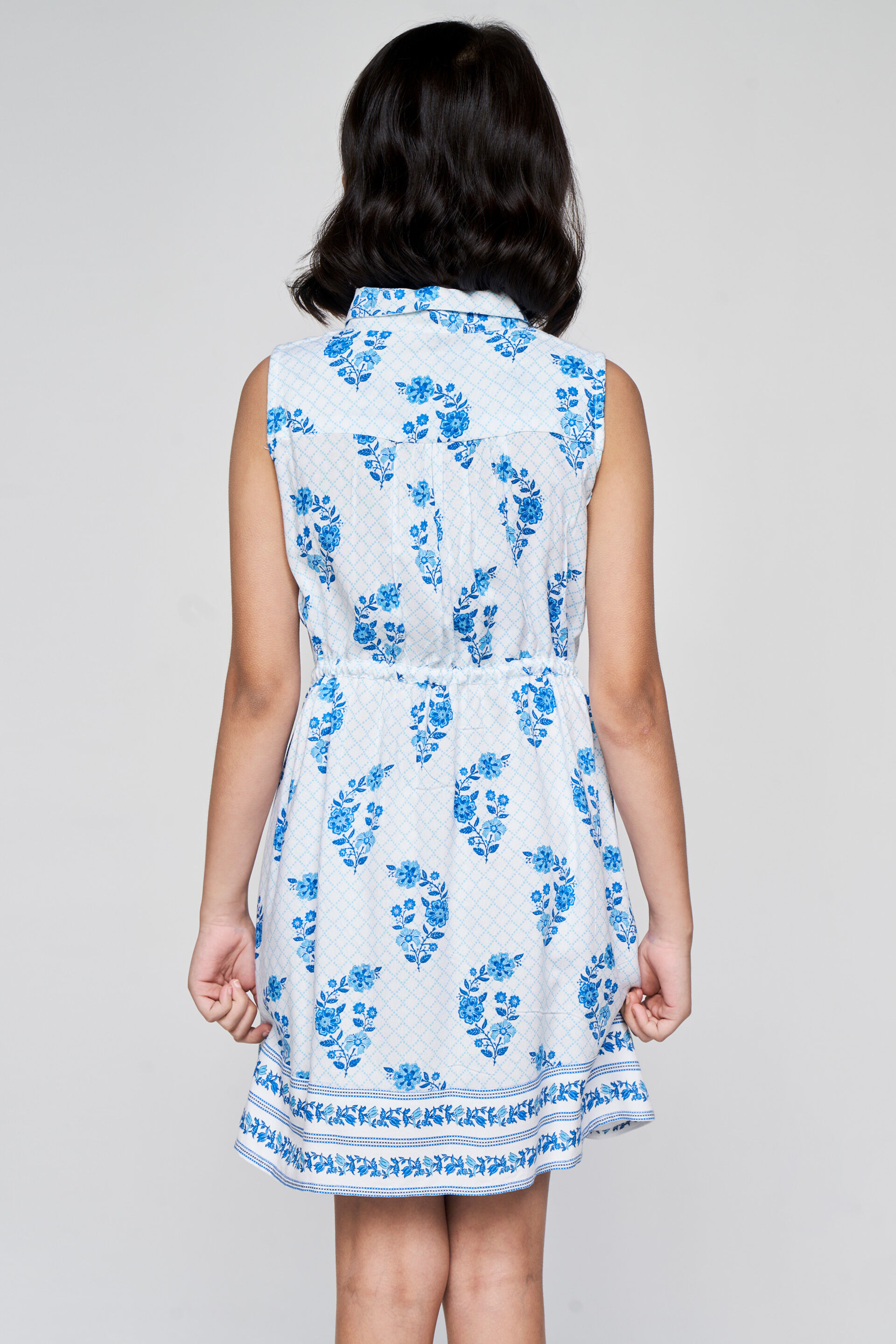 Breezy Blue Floral Dress, Blue, image 4